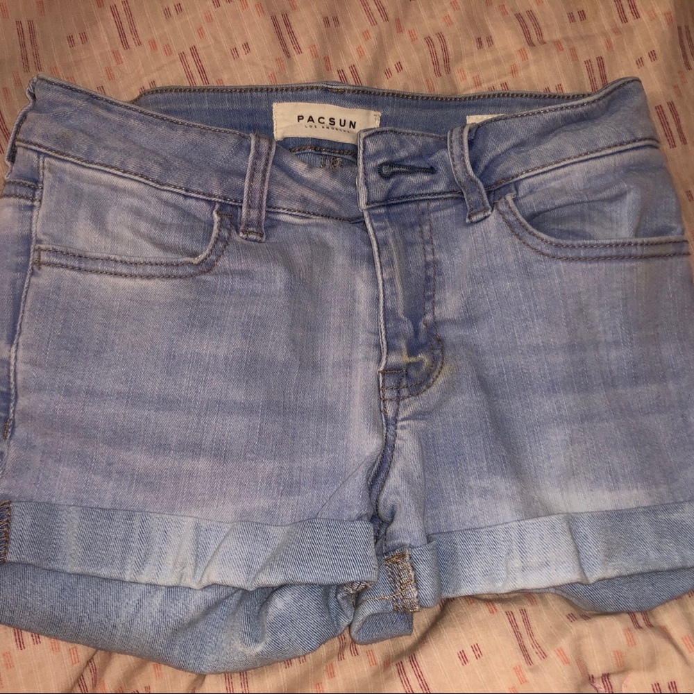 pacsun super stretch shorty shorts